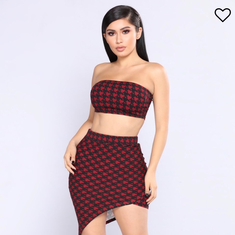 2 piece top and skirt